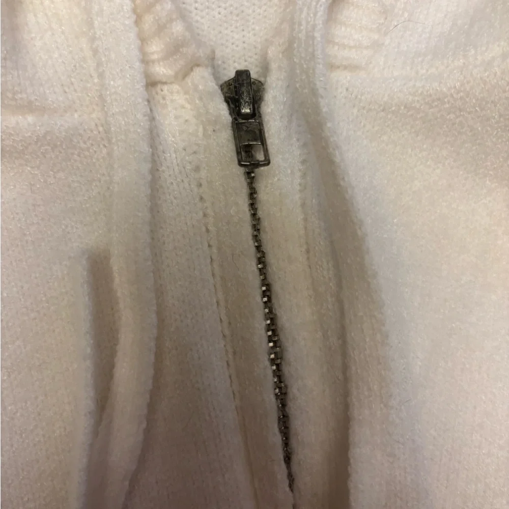 Frankie’s bikinis white cloud knit zip up hoodie - Picture 11 of 13